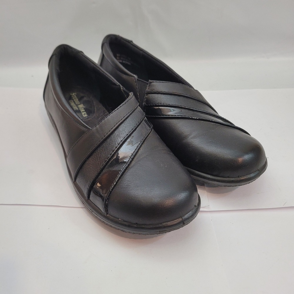 Studio Works Lyric Loafers Womens 6 Black Slip On Comfort Shoes SW-LYRIC-1P